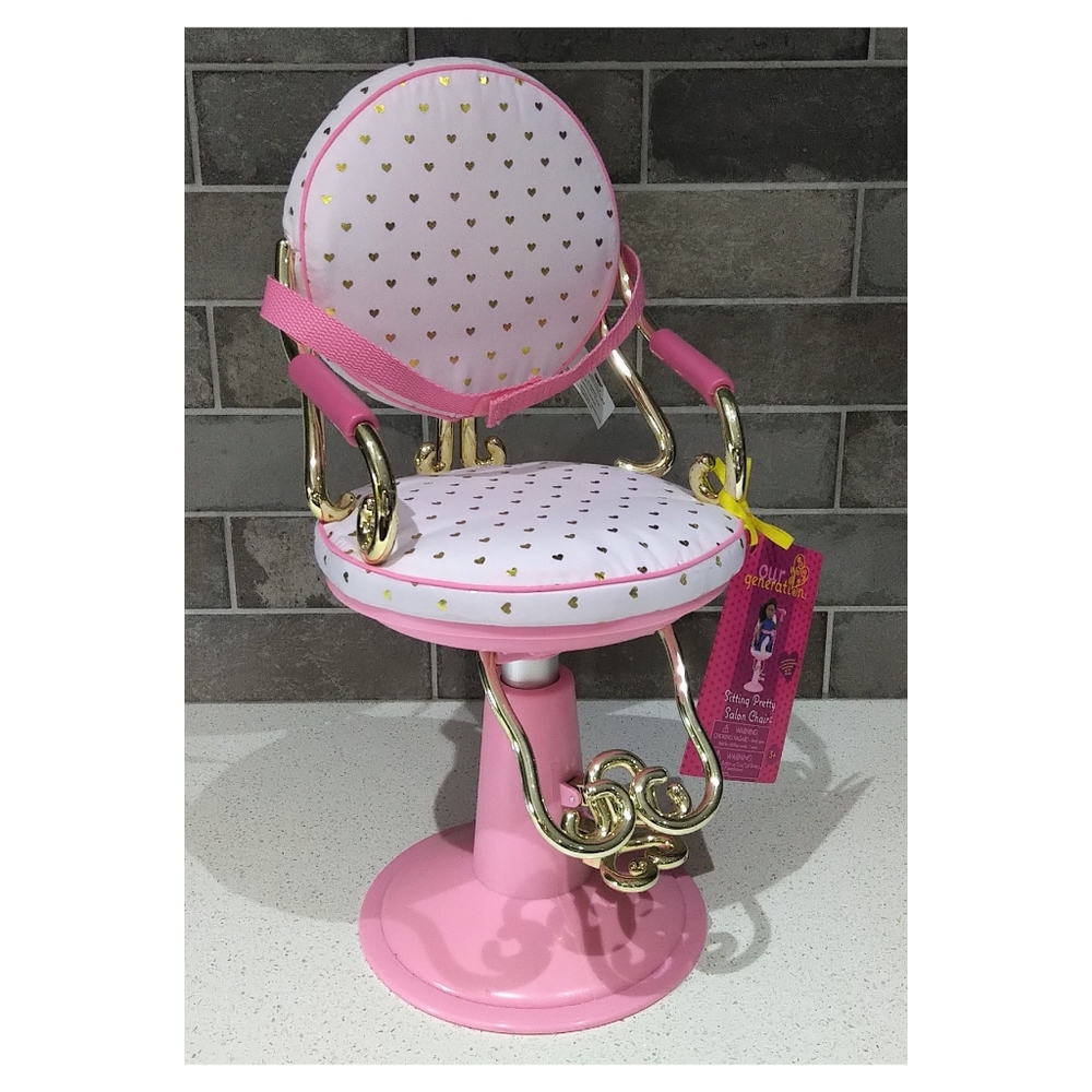 NWT Our Generation Sitting Pretty Salon Chair for 18" Dolls